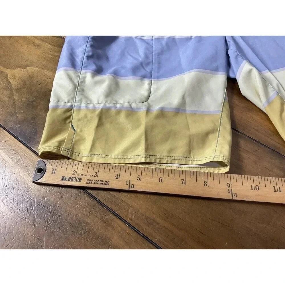 Patagonia Stretch Planing Board Swim Shorts Giant Stripe Mako Blue Men’s 28